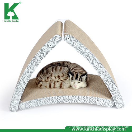 Cat Toys Triangle Design Corrugated Cardboard Cat Scratcher